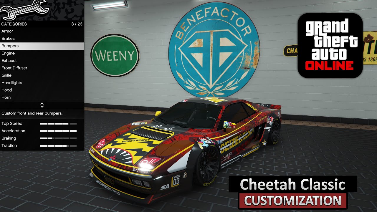 LSCM Cheetah Classic - Customization and Review / GTA Online: Money Fronts / Review in [4K]