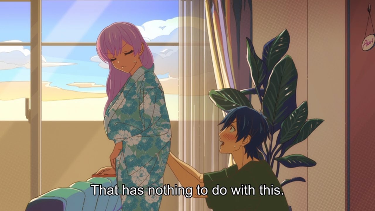 Jirou helps Akari to put on a shirt Ep 7 More than a married couple 夫婦以上、恋人未満