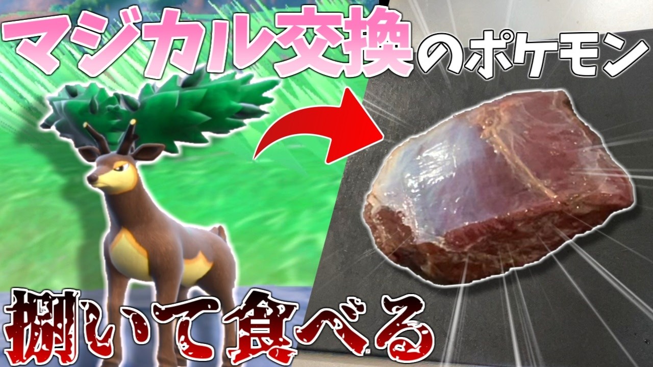 マジカル交換で来たポケモン食べる企画で肉祭り始まったｗｗｗ【ポケモンsv】