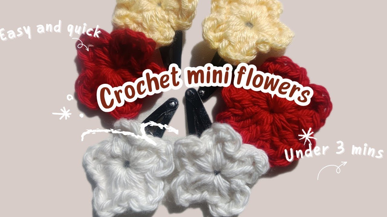 Easy crochet flowers | Tutorial for beginners.