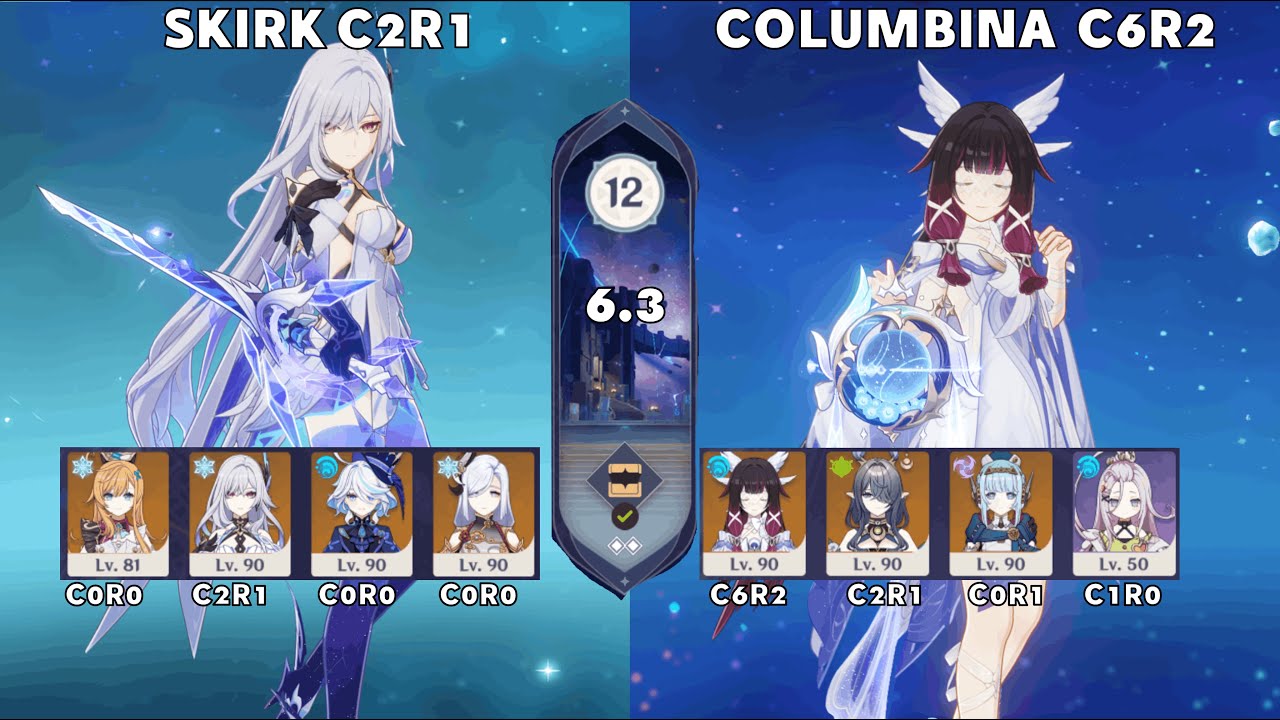 C2 Skirk & C6 Columbina | NEW Spiral Abyss 6.3 | Genshin Impact