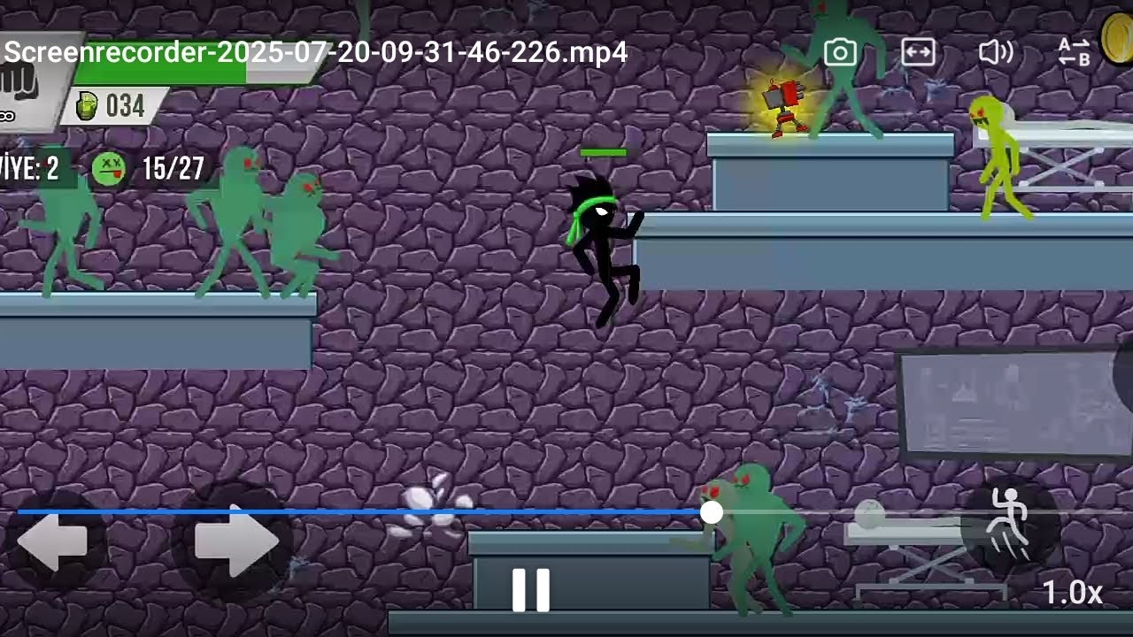 Stick vs Zombies 3 bölüm geçemedim çok zorlandım 😔 #oyun
