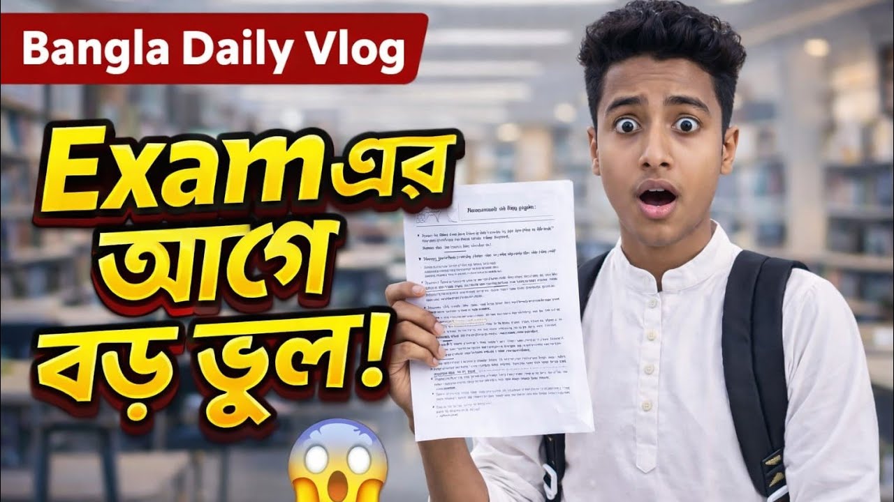 🔥 আজ এক্সাম ছিলো! তার মাঝেই চুল কাটলাম 😱 | #Bangla Daily Vlog 2026 | #Exam Day Haircut Vlog #daily 