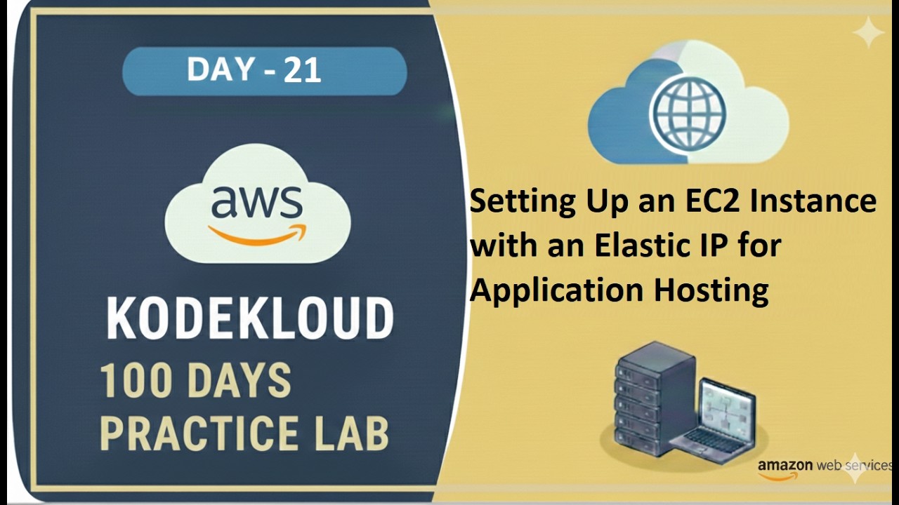 Day 21 – Setting Up an EC2 Instance with an Elastic IP for Application Hosting |(KodeKloud Free Lab)