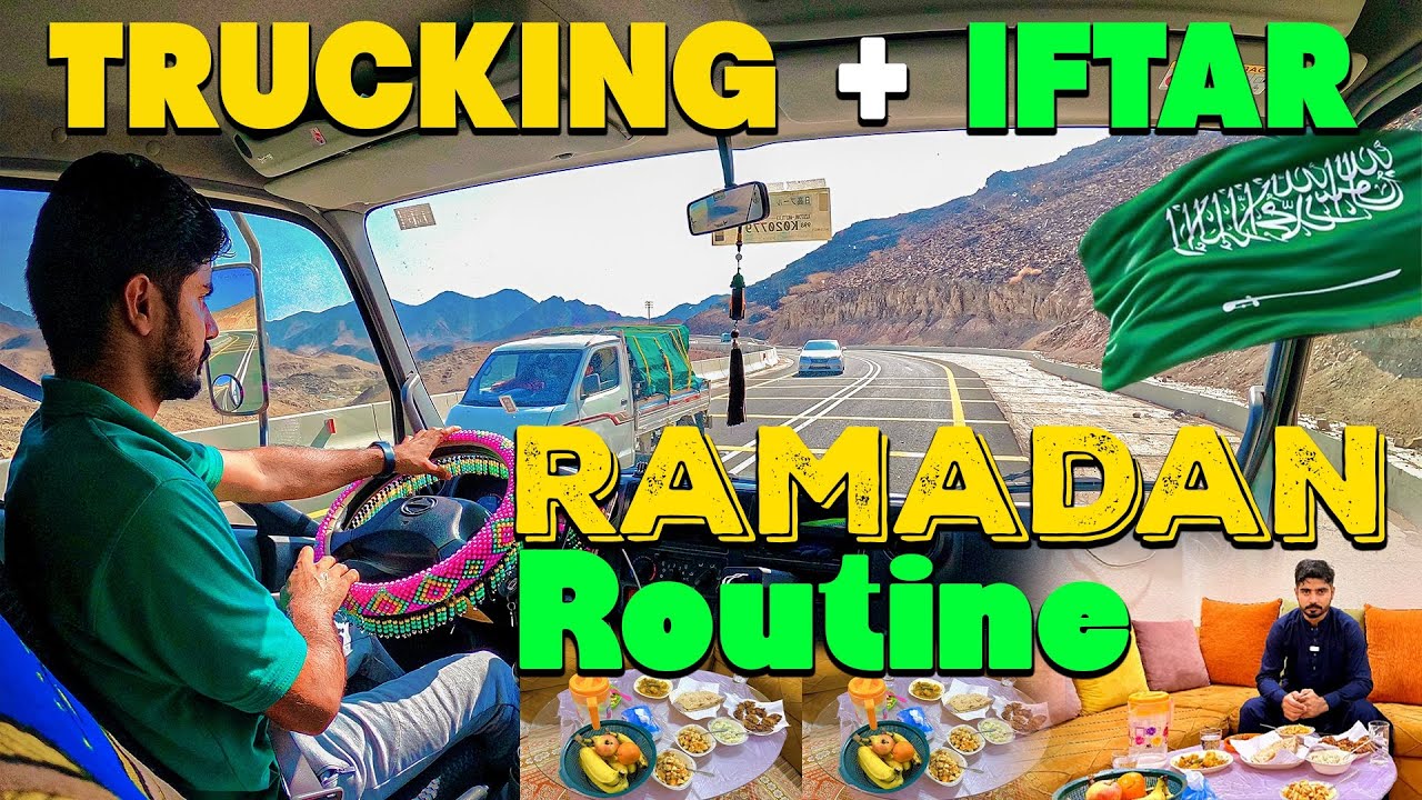 #436 Truck Driver Routine in Ramadan , Trucking + Iftar 🌙 #haiderbhai #ramadan #trucking 