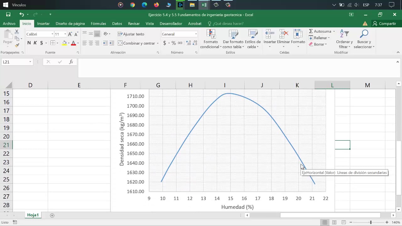 Proctor Estándar y Compactación Relativa –Ejercicios 5.4 y 5.5 –Fundamentos de Ingeniería Geotécnica