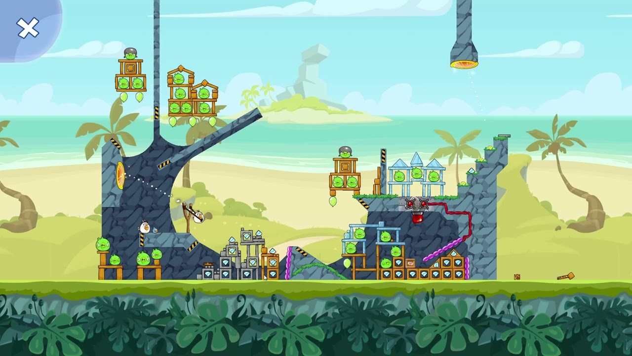 Angry Birds Friends Level 8 Tournament 1785 TWO stars NO POWER-UP walkthrough 2026-07-13