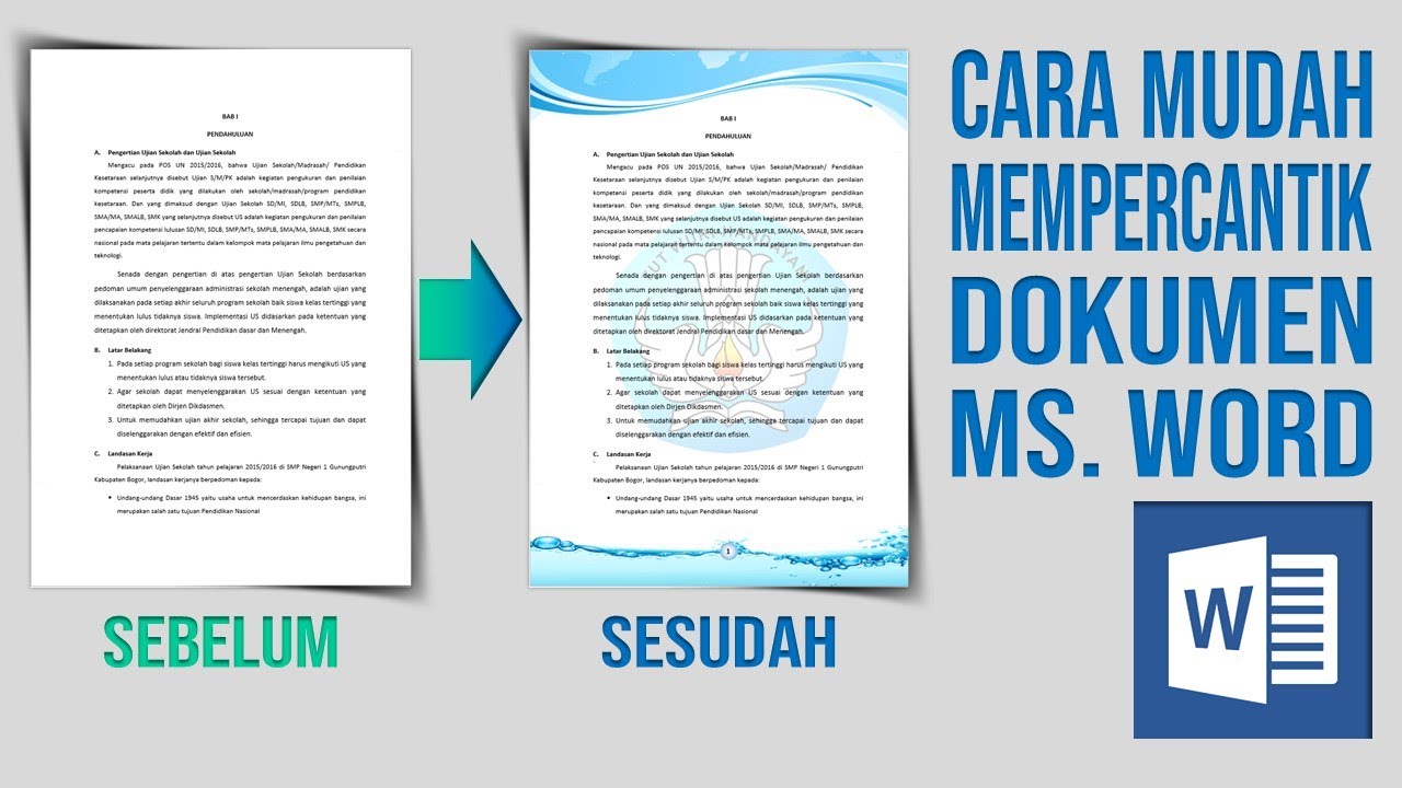 Cara Mudah Mempercantik Halaman Dokumen Microsoft Word