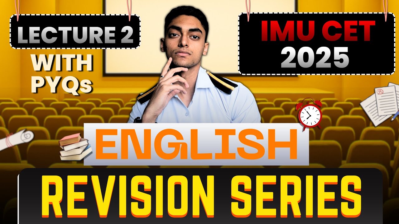IMU CET 2025 English | Lecture 2 with PYQs | Master Grammar & Vocabulary Fast