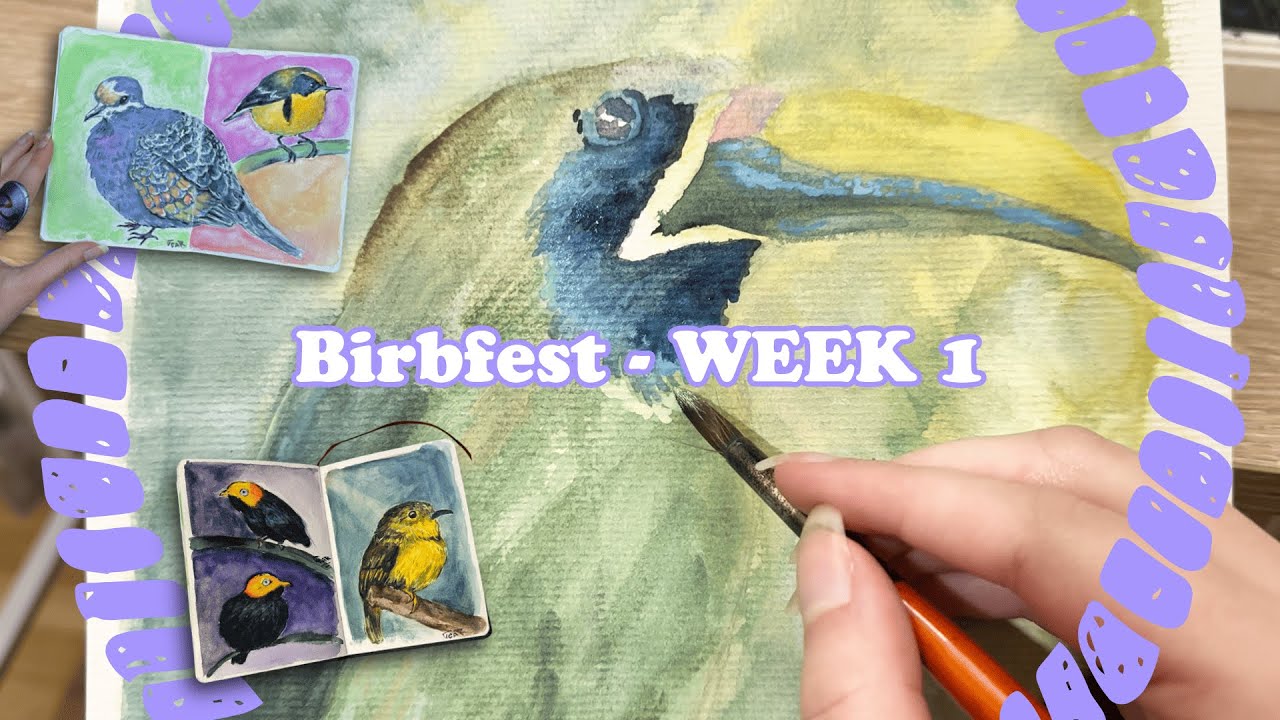 Inktober’s NOT the only Art Challenge | Week 1 of Birbfest 🐦