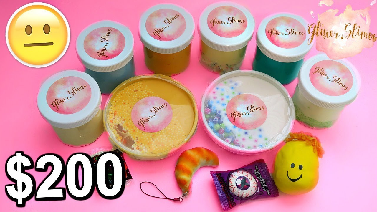 $200 GLITTER.SLIMES REVIEW PACKAGE!! $200 ON SLIME!? IS IT ACTUALLY WORTH IT  NICHOLE JACKLYNE