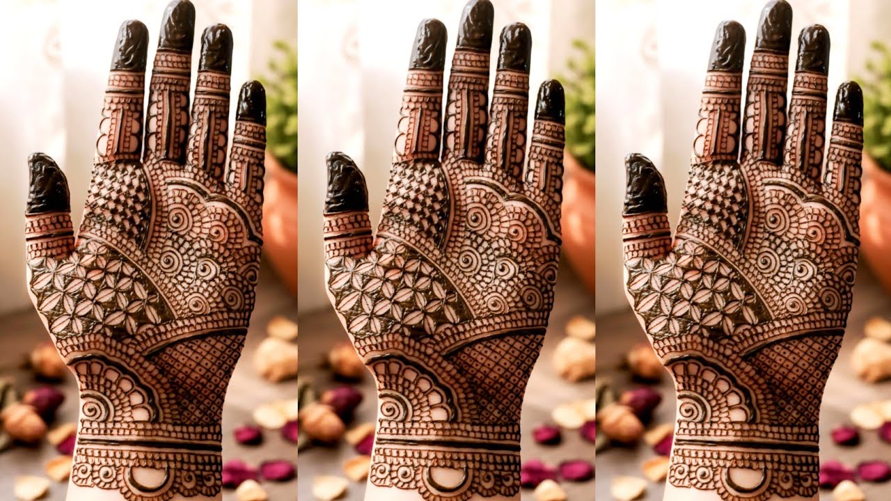 Bridal Beautiful Mehndi Design || Front Hand Bridal Henna Design 