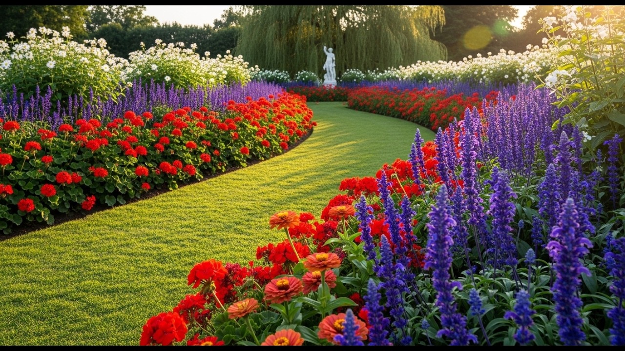 Nature Relaxation Live 🌿 | Peaceful Garden Walk & Flower Views
