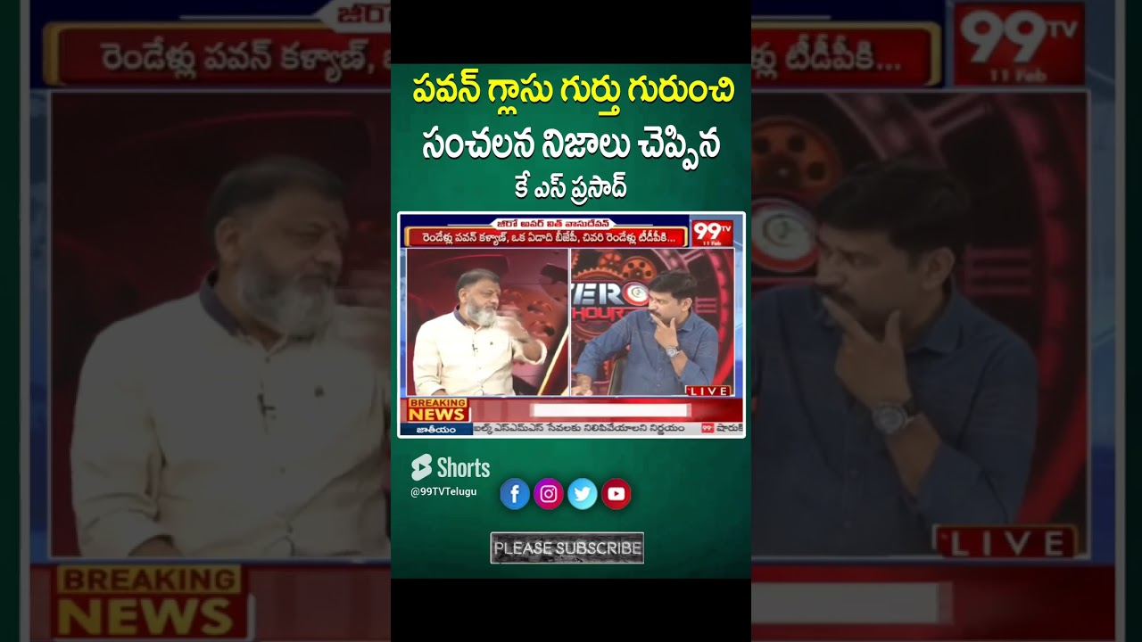 పవన్ గ్లాస్ గుర్తు గురించి సంచలన నిజాలు | #ksprasad #pawankalyan | 99TV DIGITAL