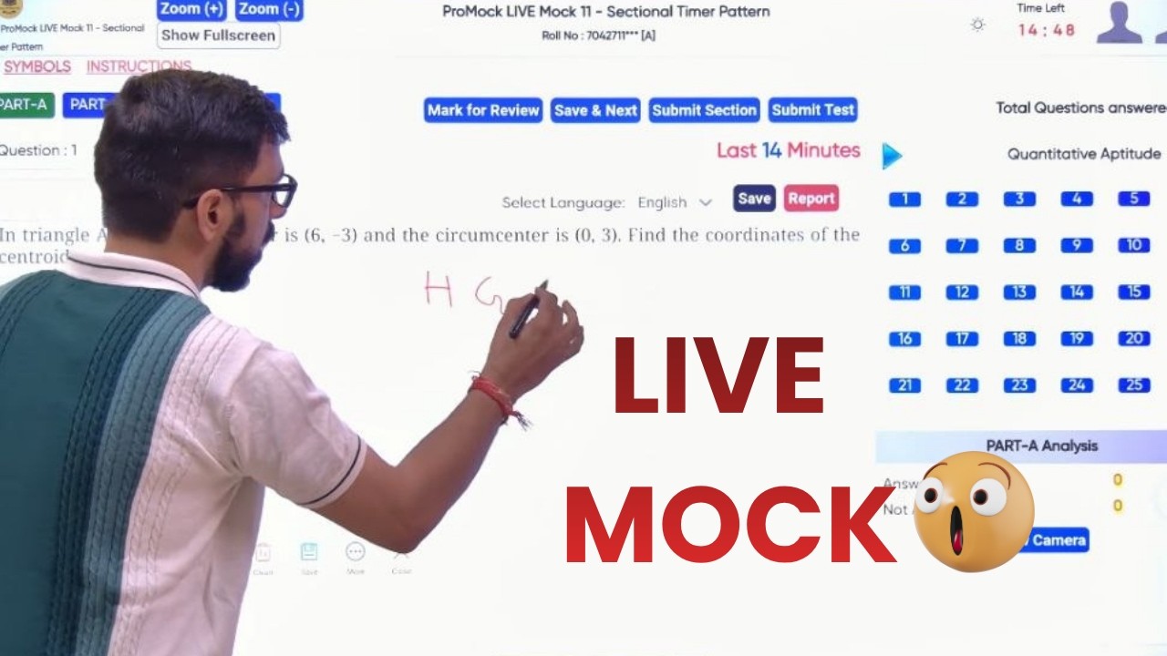 25 questions in 15 minutes? 😱 SSC CGL 2026: Sectional Timer fear over! 🔥 LIVE MOCK ATTEMPT🔥🔥🔥