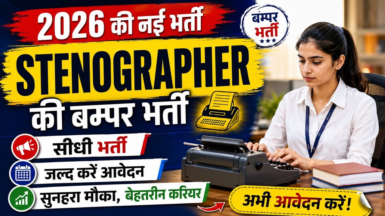 SCDR स्टेनोग्राफर भर्ती 2026, Stenographer Vacancy 2026, Job Vacancy 2026, New Vacancy 2026 #shorts