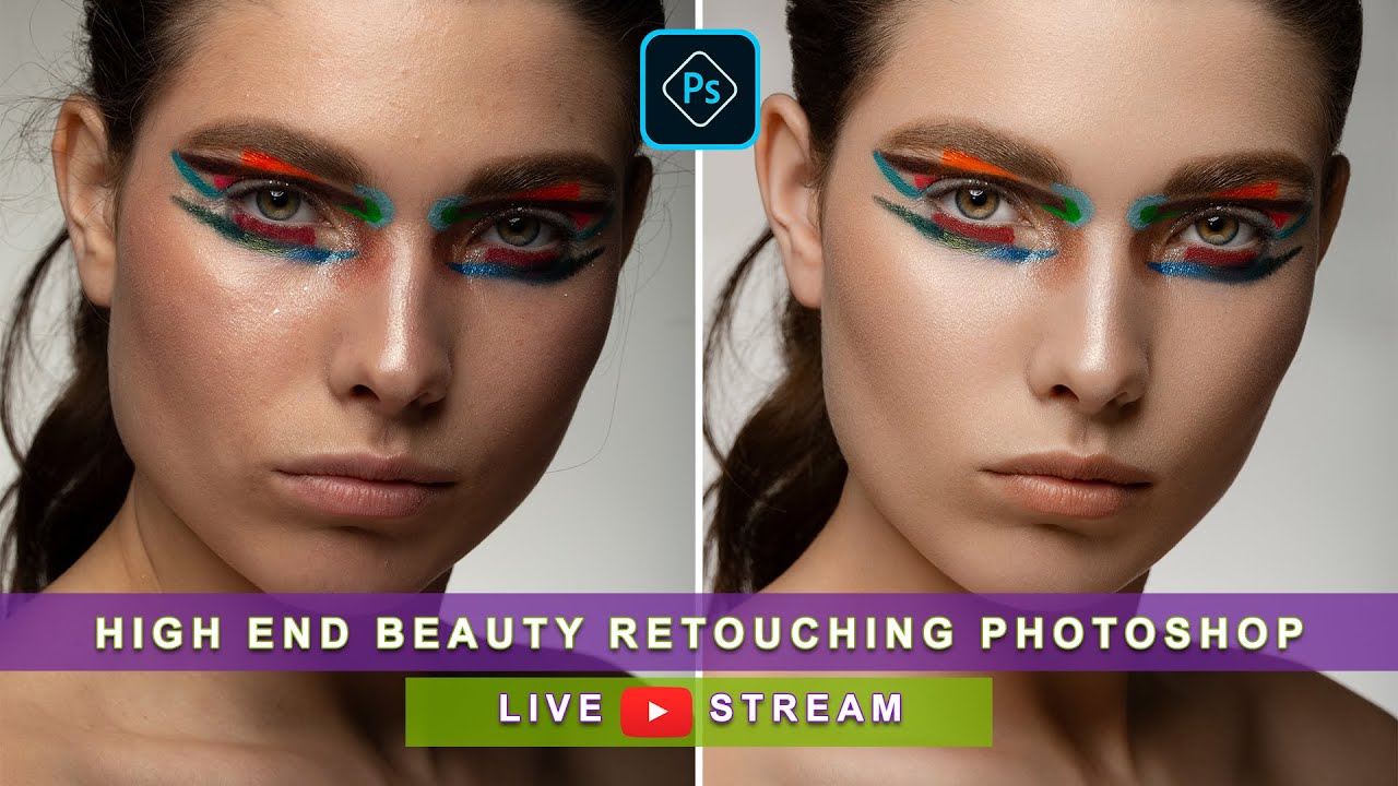 High End Beauty Retouching Photoshop Live 🔴 Stream