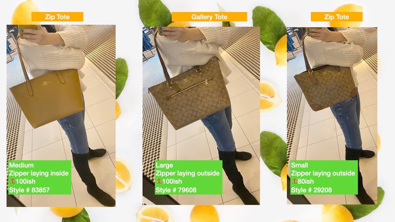 $100 coach zip totes #top zip tote#