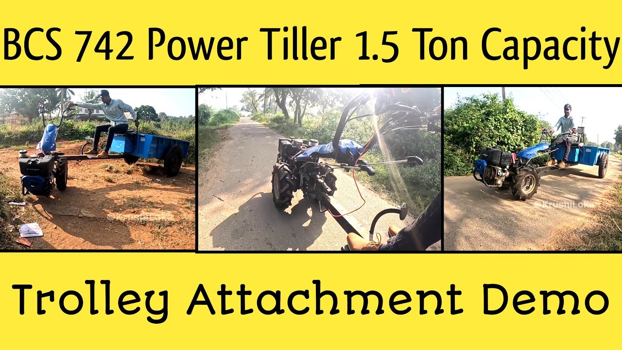 BCS 742 Power Tiller Trolley Attachment Demo