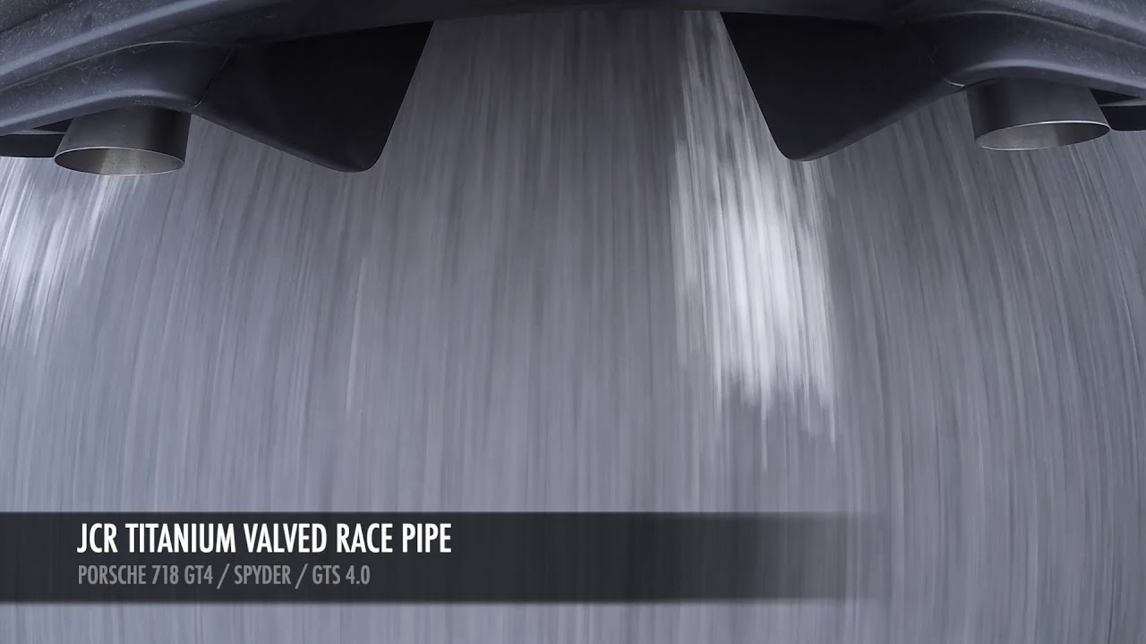 718 GT4 / SPYDER / GTS 4.0 - JCR TITANIUM VALVED RACE PIPE ONBOARD