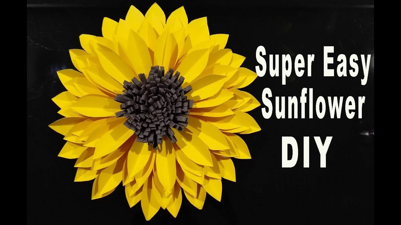 DIY PAPER LARGE SUNFLOWER / TUTORIAL / PAPER CRAFT