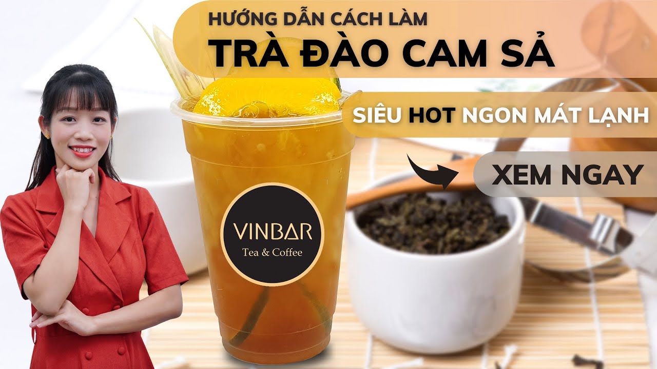 Hướng Dẫn Cách Làm Trà Đào Cam Sả Mát Lạnh Thơm Ngon Chuẩn Vị The Coffee House | VINBAR