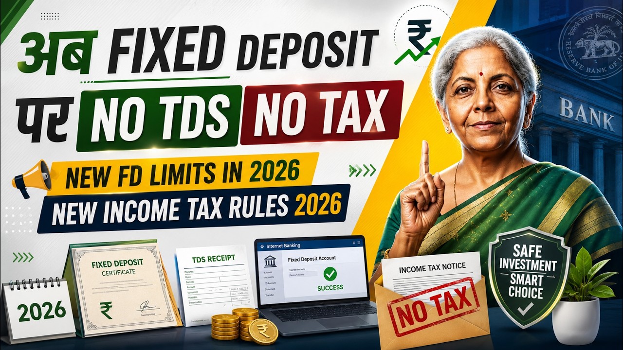अब Fixed Deposit पर No TDS & No Tax? 😱 | New FD Limits 2026 | Income Tax Rules 2026