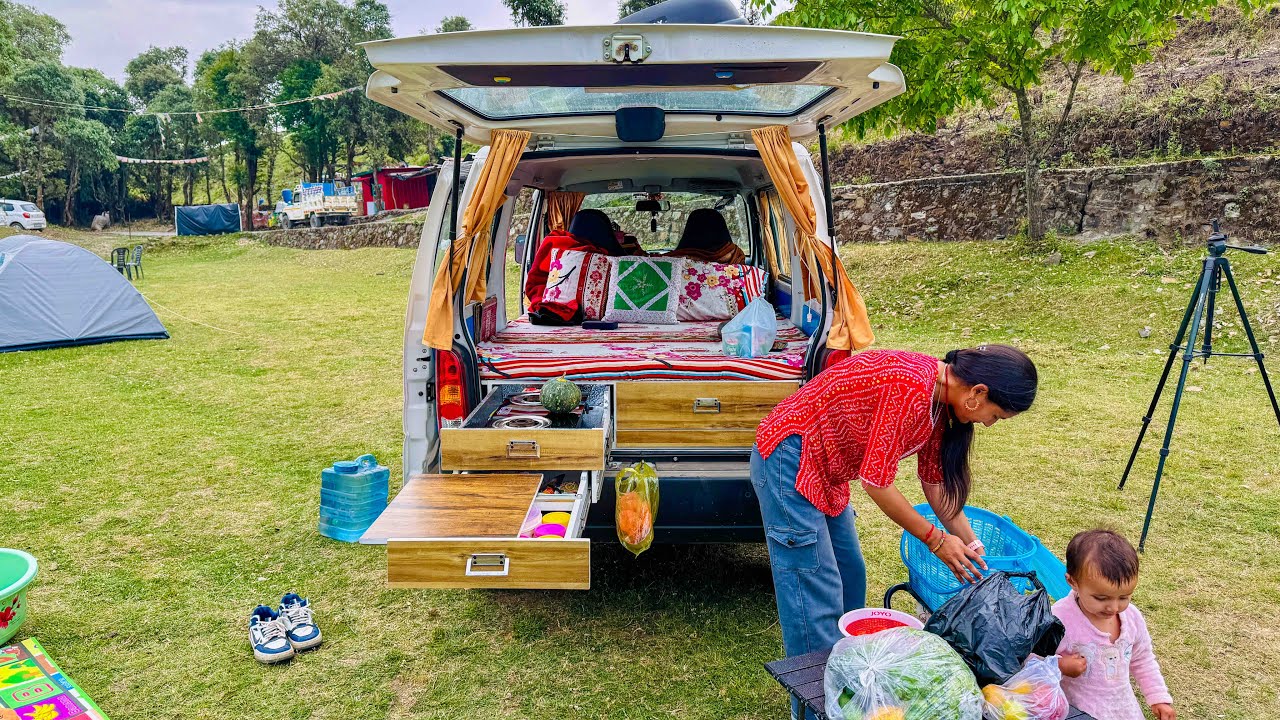 516 / जाना पड़ेगा आज यहा से 😿 Car camping in Masoorie, Uttarakhand