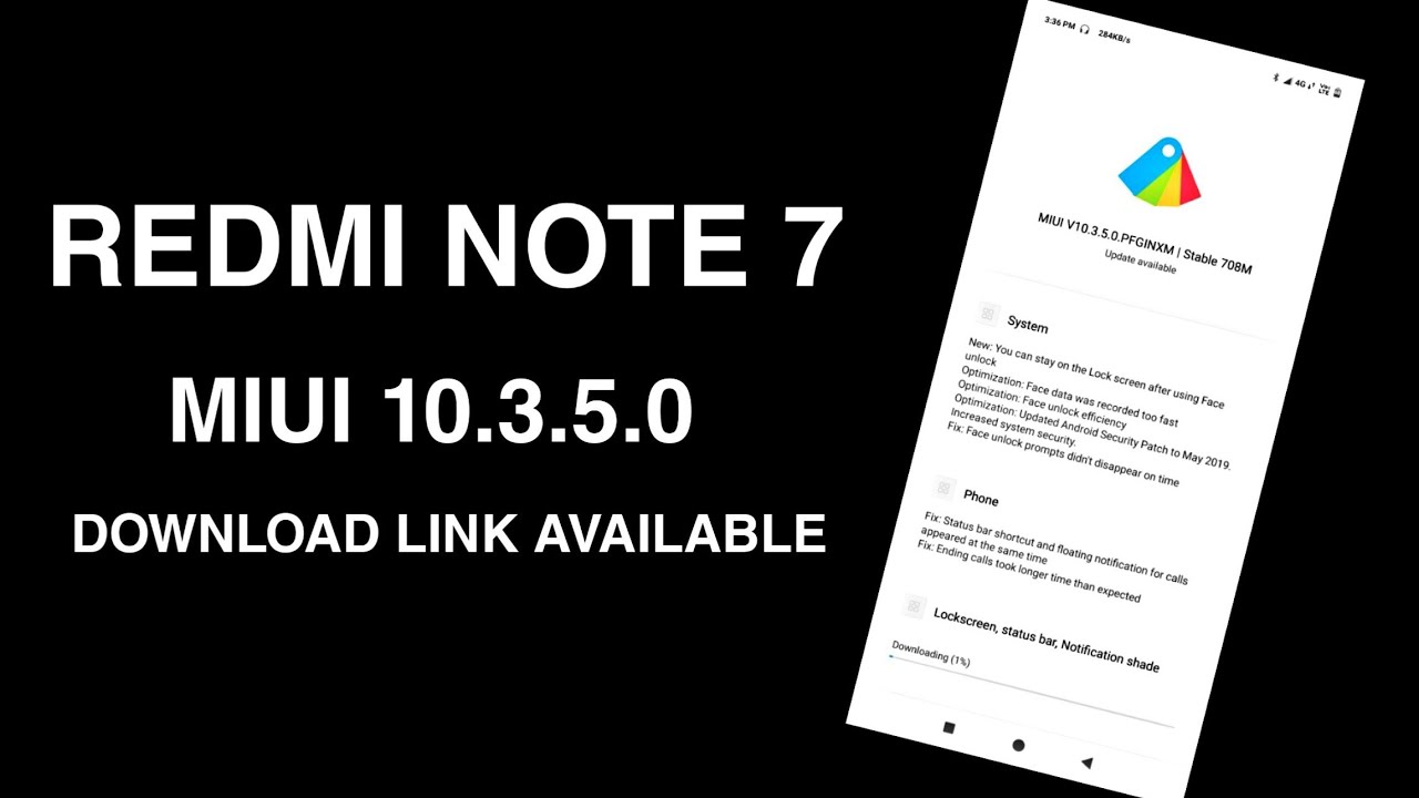 Redmi Note 7 MIUI 10.3.5.0 Global Stable Update official OTA