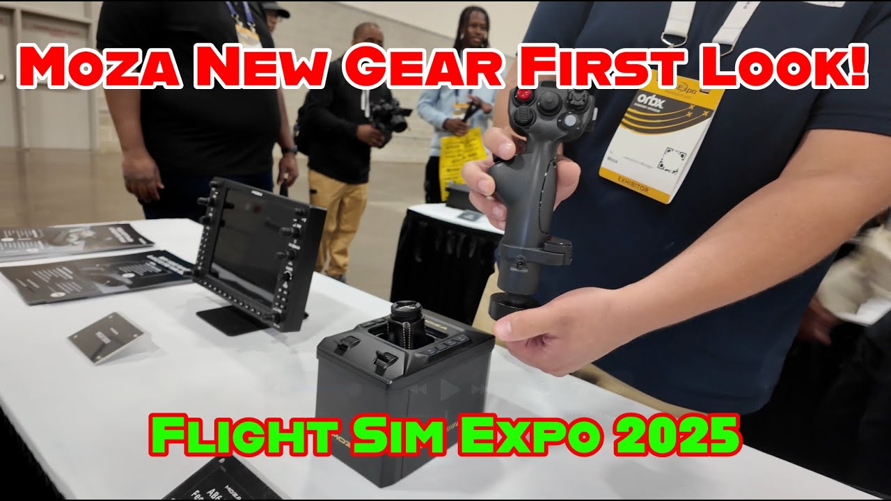 Moza New Gear | MFY Pro Yoke | AB6 FFB Joystick Base | MTQ Throttle | G1000 | Flight Sim Expo 2025