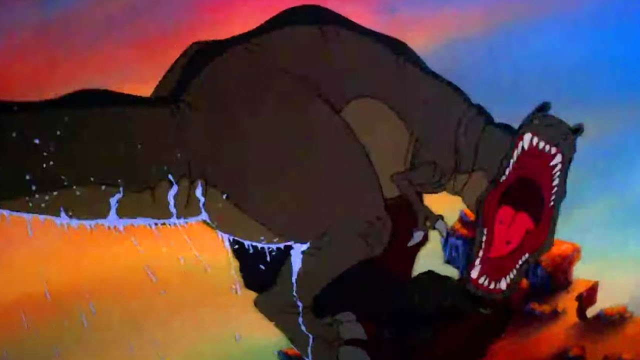 Littlefoot e Saura derrotam o Sharptooth | Em Busca do Vale Encantado Em Português