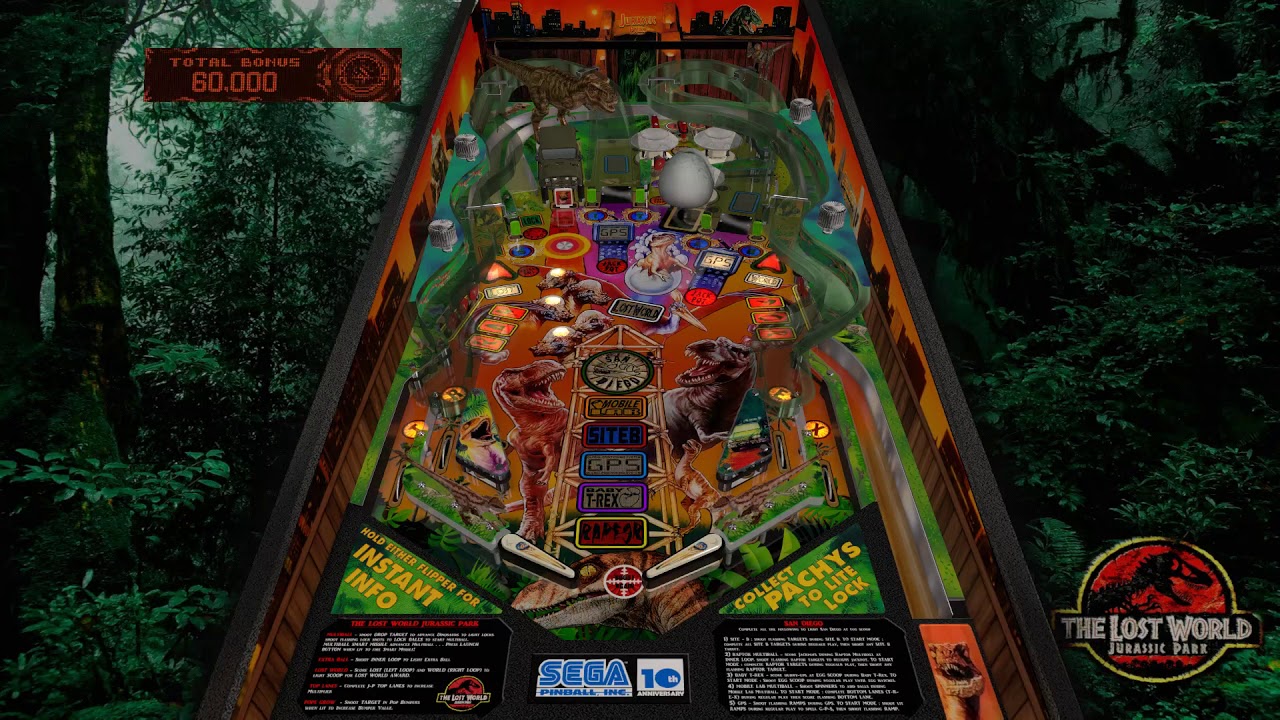 Jurassic Park The Lost World Pinball VPX