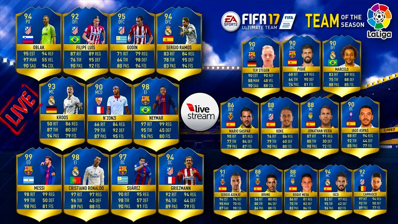 Mega LA Liga TOTS FIFA 17 Pack Opening Livestream - 100+ Packs - 100k Special