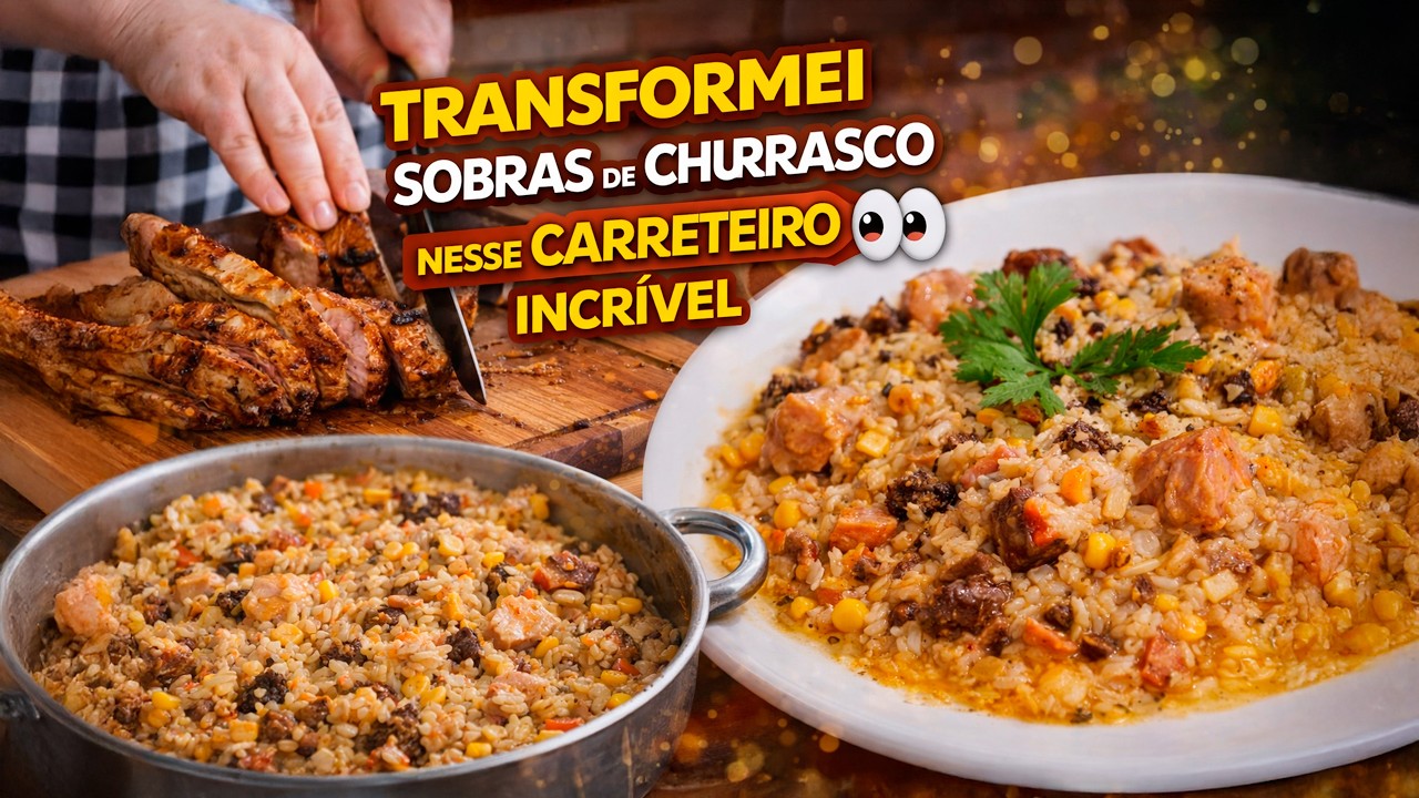 [O MELHOR DO CHURRASCO VEM DEPOIS] | Arroz carreteiro cremoso com sobras de churrasco