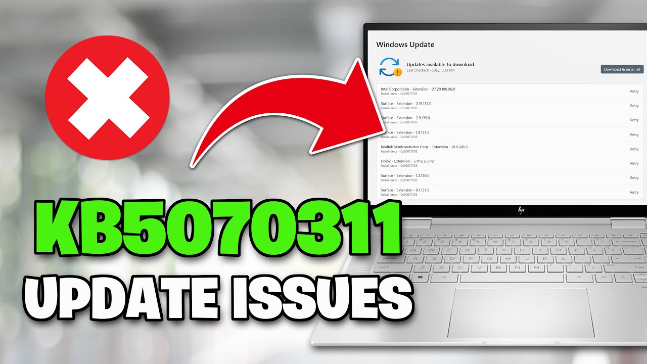 Update KB5070311 Not Installing Error Code 0x800f081f/0x800f0991/ 0x80070306 Windows 11 FIX✅
