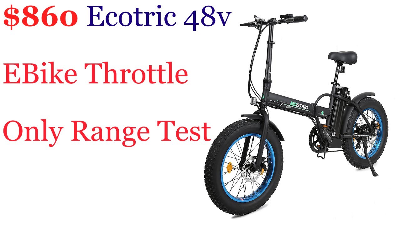Cheap Ecotric fat tire electric bike 48v 13ah battery range test - Osteen to Gemini Springs