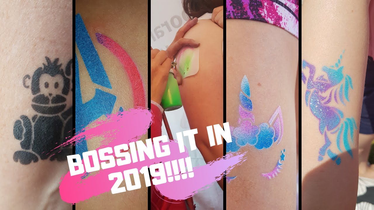 Highlights of our Top Designs from 2019 with our Airbrush Temporary Tattoos