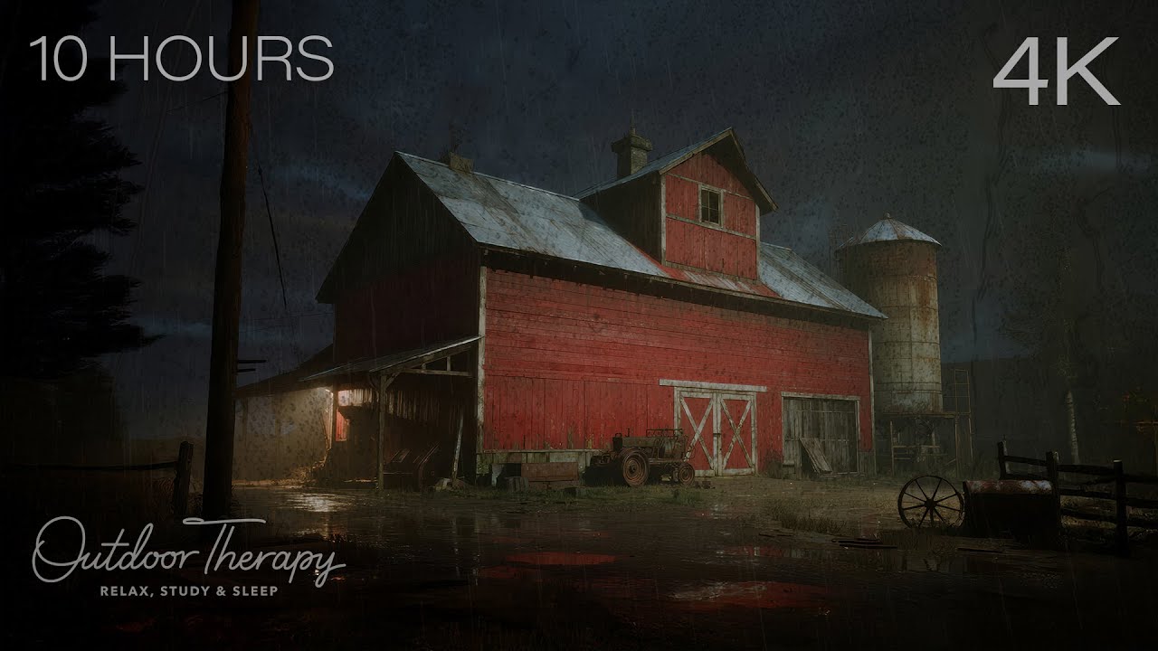Rural Rain & Rolling Thunder |  Relaxing Thunderstorm Ambience to Help You Relax & Sleep | 10 HOURS