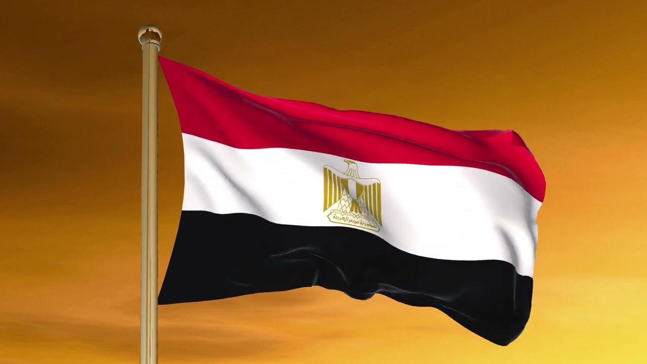 Waving Egypt Flag,  3D Animated Egypt flag Relaxation Video, Egypt Revolution Day 23 July
