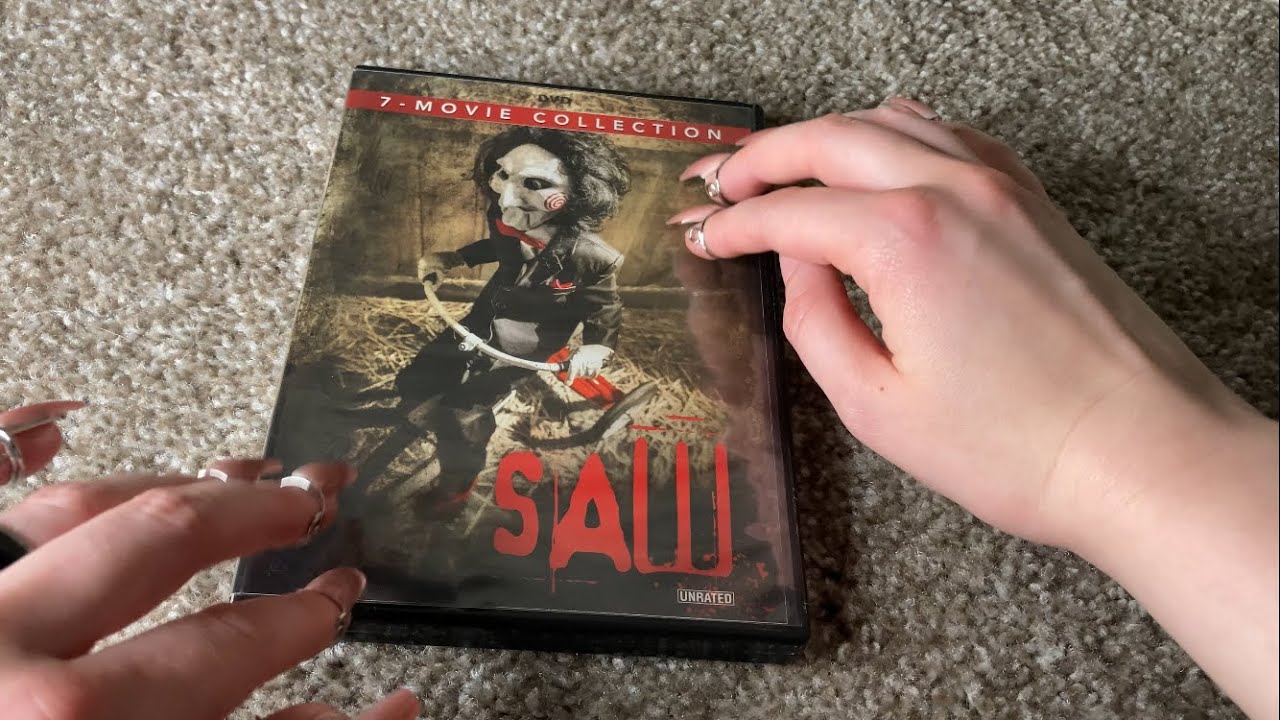 Tapping on My Horror Movie Collection ASMR | HALLOWEEN 2025