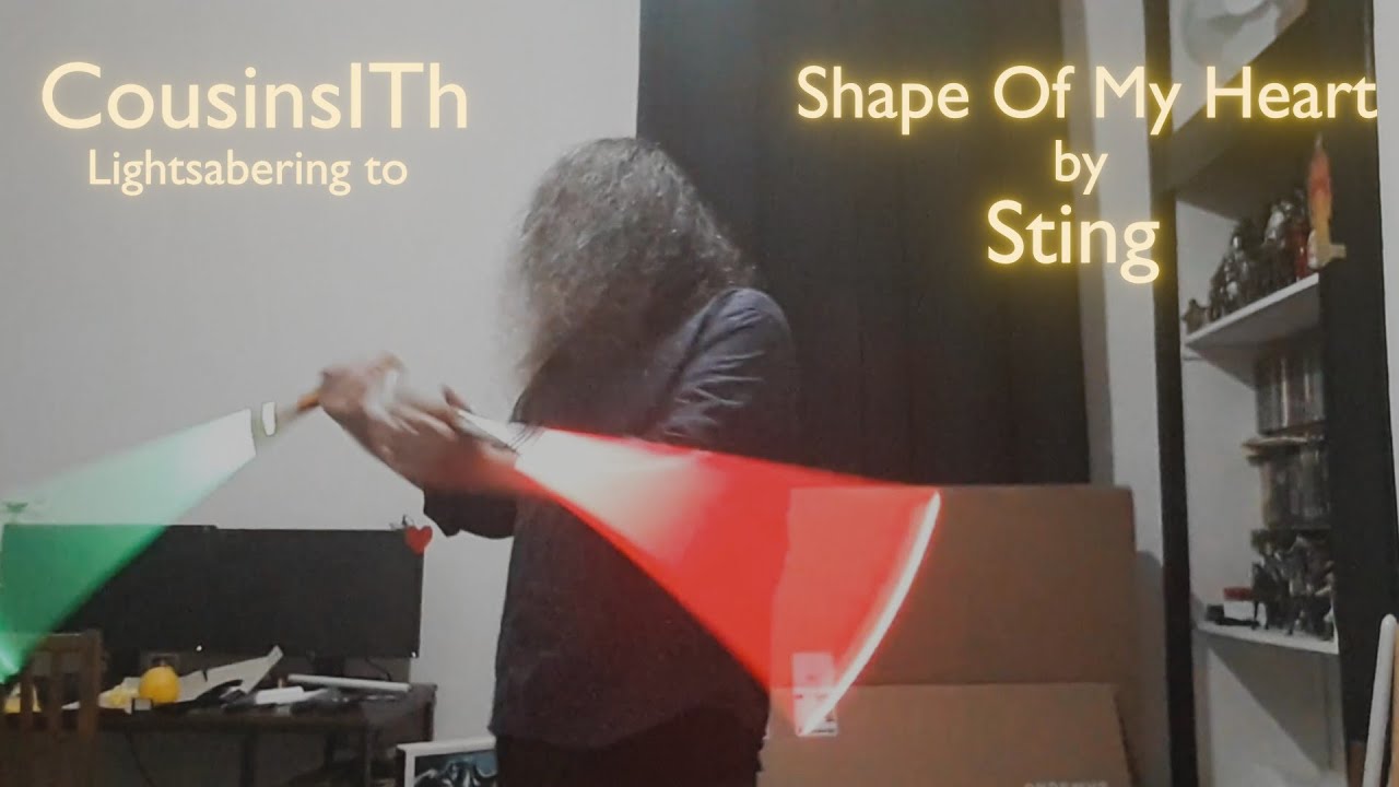 Spinning lightsabers to 'Shape of my heart' by Sting.