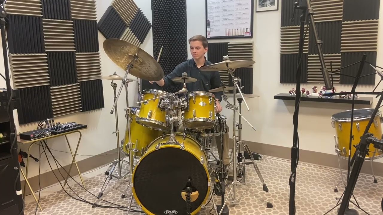 Student Mack playing Seven Days by Sting, drum cover