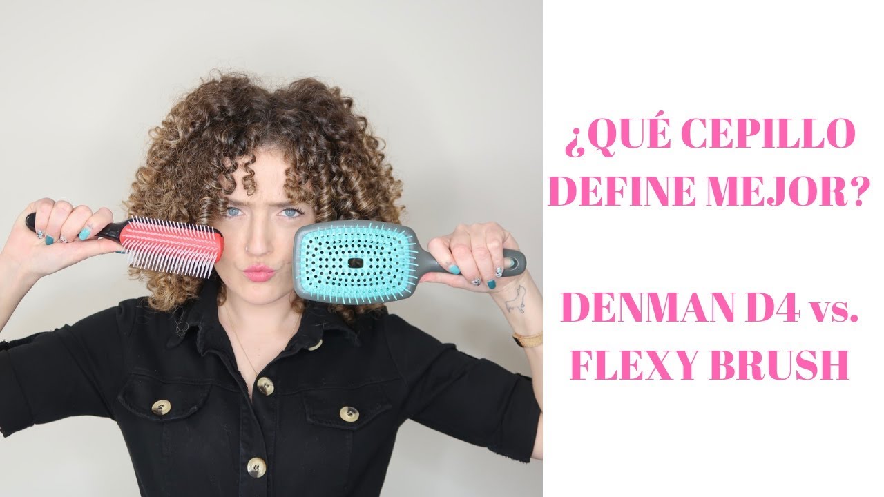 ¿Qué cepillo define mejor mi cabello rizado? Denman D4 vs  Flexy Brush