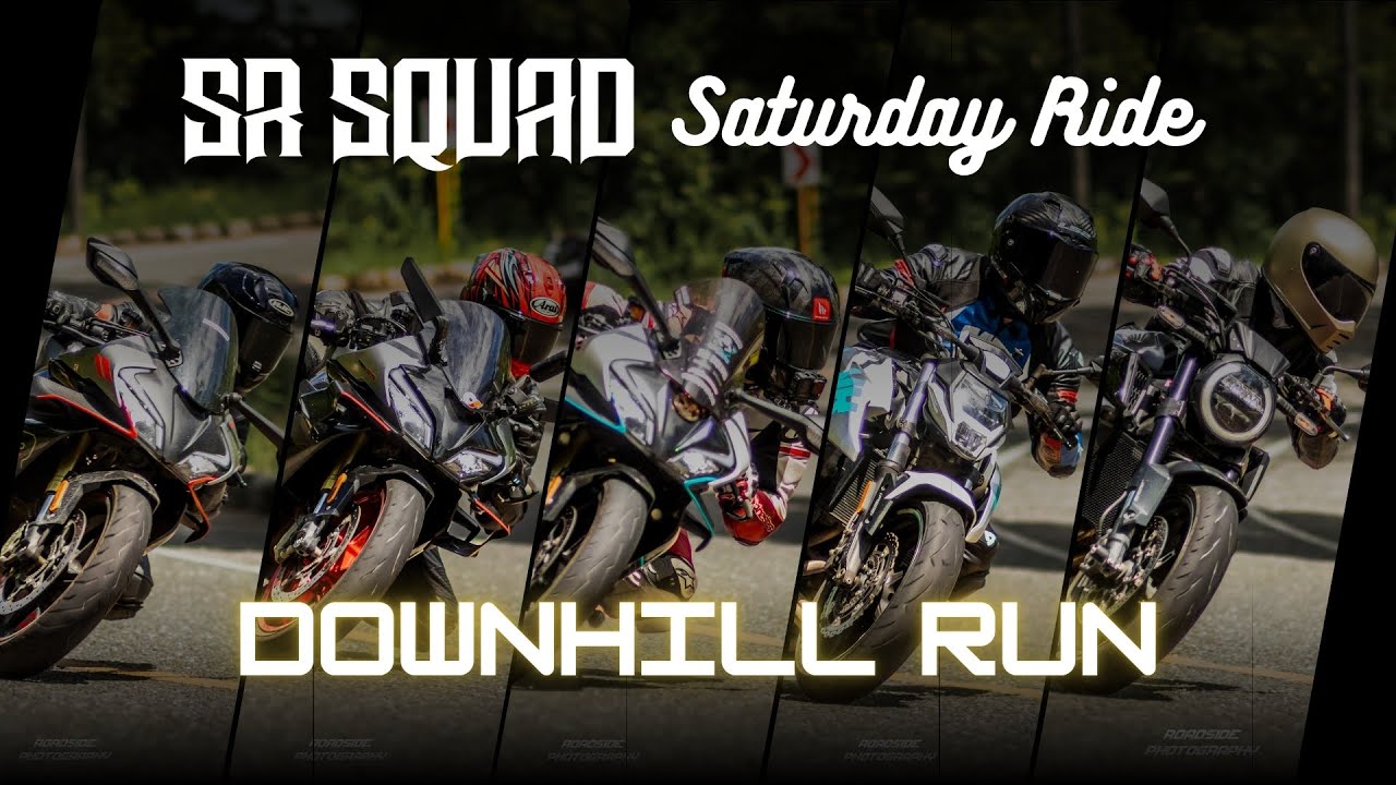 DOWNHILL RUN SR SQUAD Saturday Ride | 450SR, NK400, CB650R #W4NMotovlog