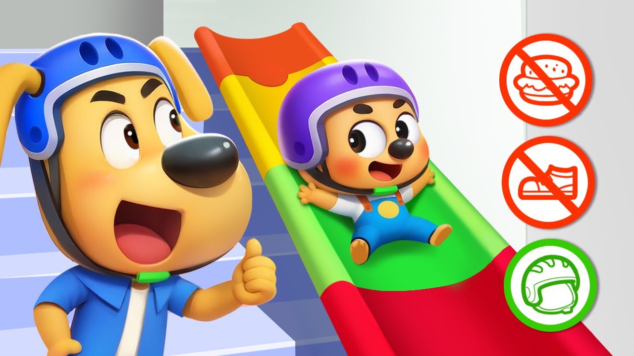 Stair Slide Adventure | Kids Safety Rules | Fun Story | Sheriff Labrador | Kids Cartoon | BabyBus