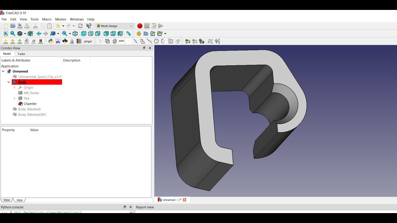 079 FreeCAD 0 19 RemodelMeshInPartDesign