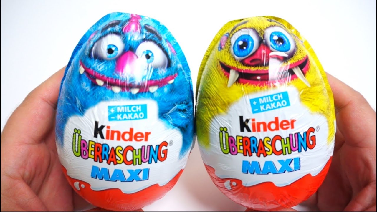 2 Maxi Monster Kinder Surprise EGGs