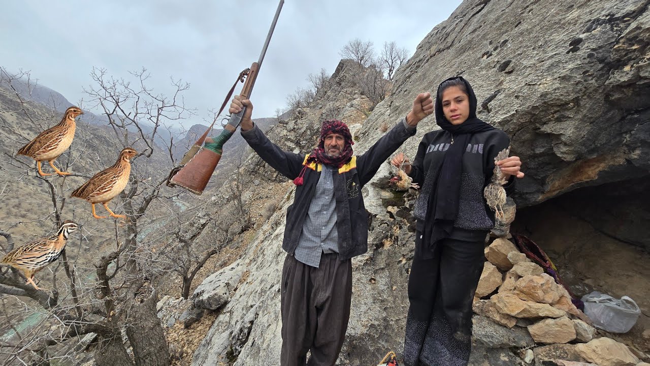 Hunting quail in the heart of the Zagros Mountains | The real life of nomads