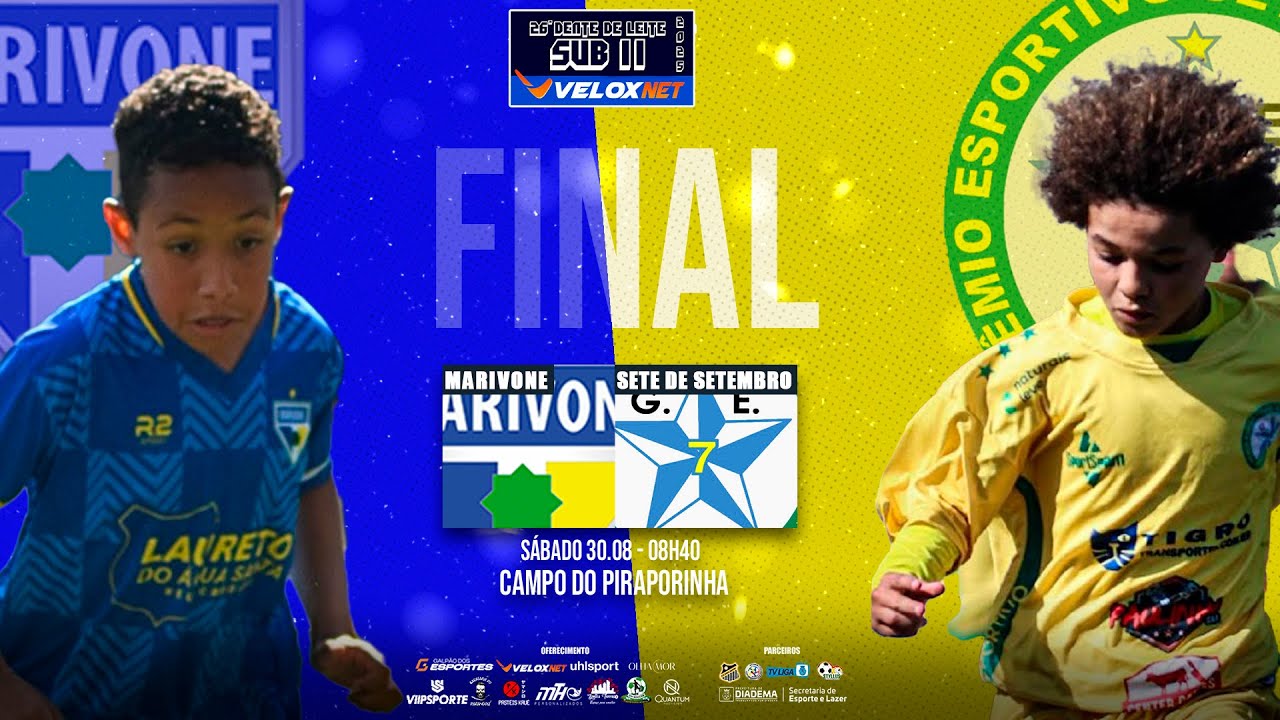 GRANDE FINAL DO 26&ordm; CAMPEONATO SUB 11 2025 : MARIVONE X SETE DE SETEMBRO -- TV LIGA DIADEMA