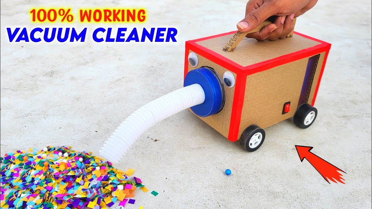 How to make a vaccume cleaner , Easy cardboard vacuum cleaner , best school project